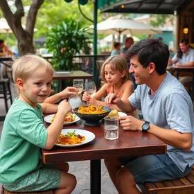 restaurantes ao ar livre para ir com crianças em SP