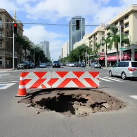 buraco na rua