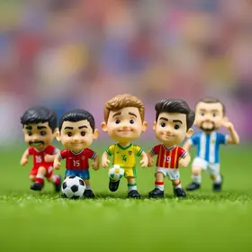 mini bonecos imaginários do futebol