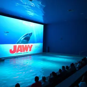 cinema na piscina
